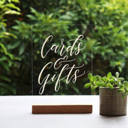 Cards and gifts sign On Trend Event Hire