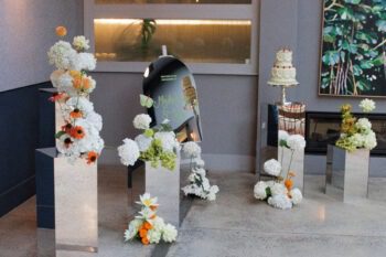 Mirror Plinths. Wedding Event Decor. On Trend Event Hire.