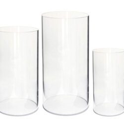 Clear round plinths - On Trend Event Hire