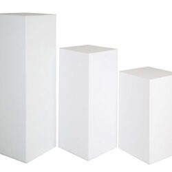 Square White Acrylic Plinths - On Trend Event Hire