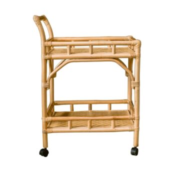 On Trend Event Hire. Rattan Bar Cart. Event Hire.