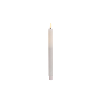 White LED Dinner Candle for weddings and events. On Trend Event Hire Melbourne