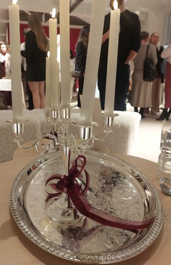 Close up Vintage Oval Silver Tray Hire. On Trend Event Hire