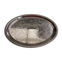 vintage silver biscotti tray hire