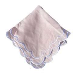 Blush Scalloped Napkins On Trend Event Hire