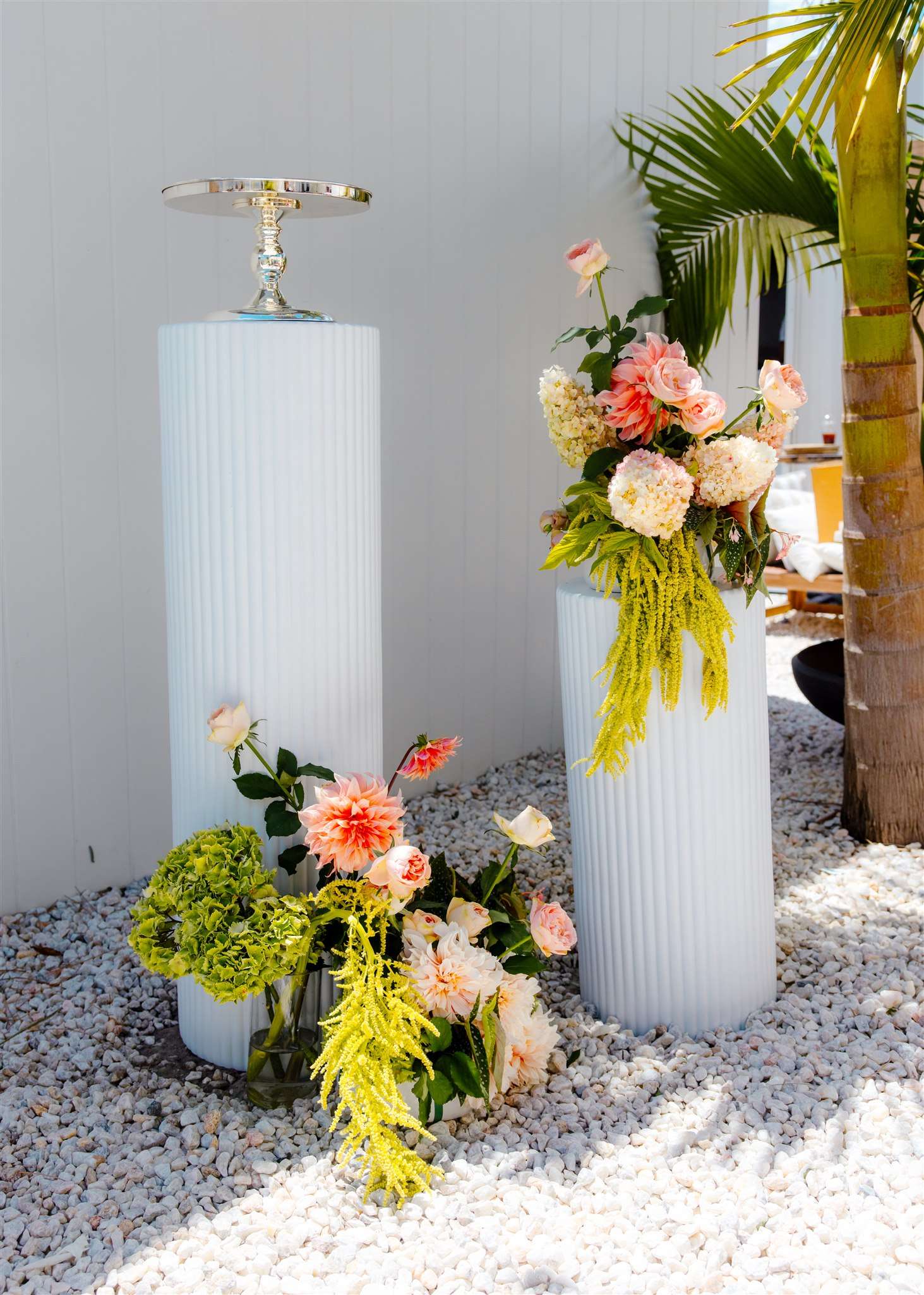 White Ripple Plinths Hire Melbourne. On Trend Event Hire.