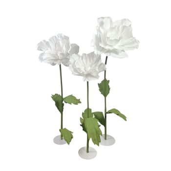 Giant White Paper Flowers Set of 3