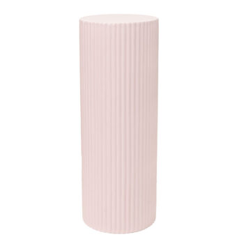 Pink Ripple Plinth hire Melbourne. Ripple plinths for hire.