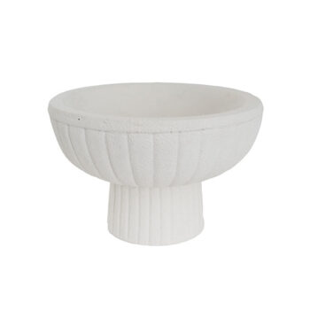 White textured limestone pedestal bowl urn. Hire Melbourne