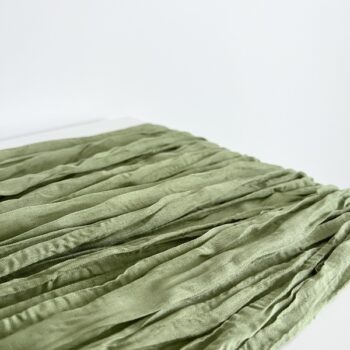 Sage cheesecloth table runner for hire for weddings and events Melbourne