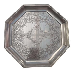 Silver Octagon Tray. Silverware Tray Hire Melbourne